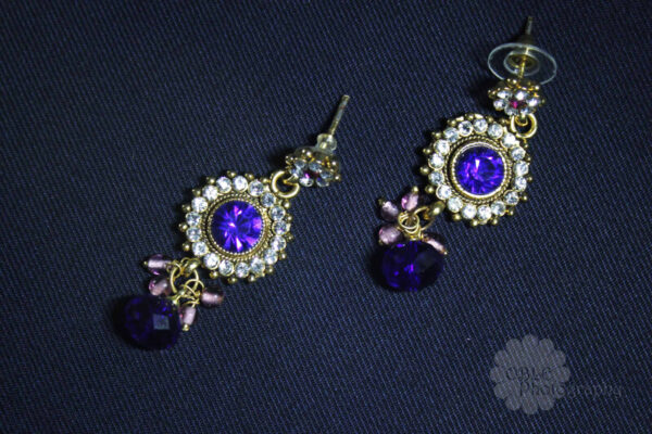 Blue Crown Earrings