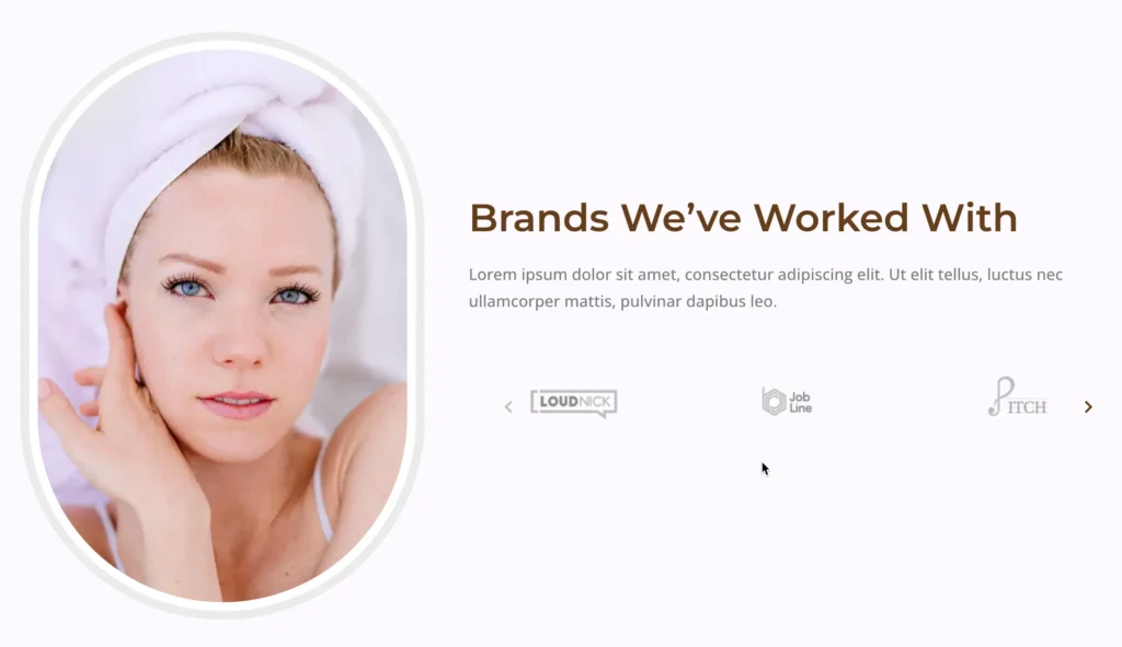 Elementor brand slider with image