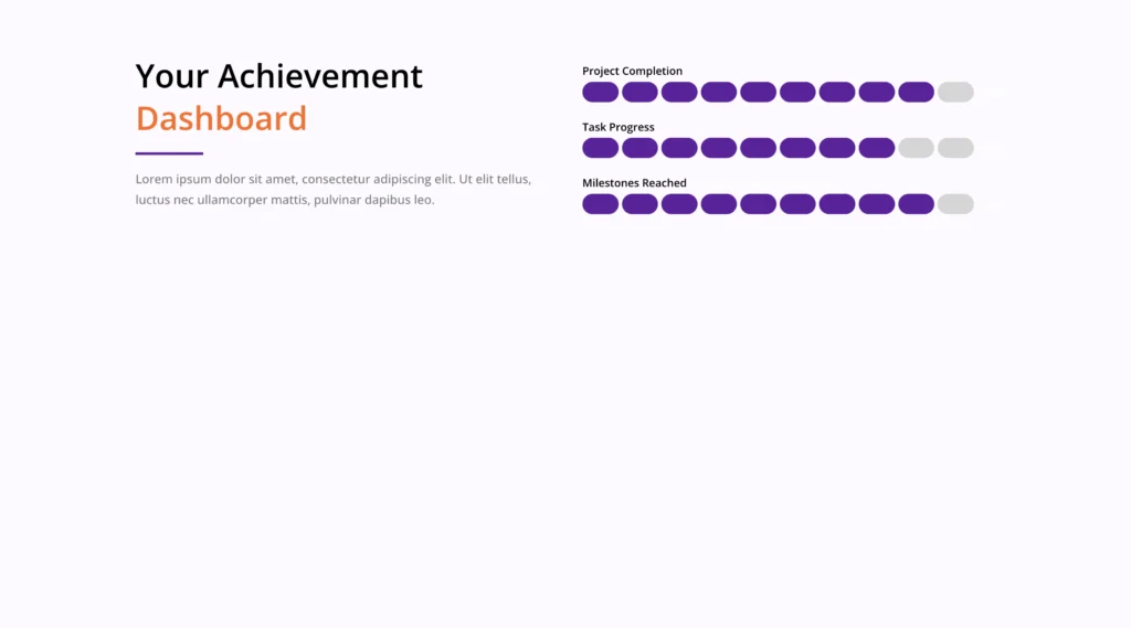 Achievement dashboard prebuilt layout