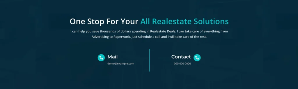 Real estate Elementor section template