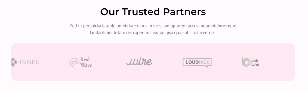 Elementor logo slider section