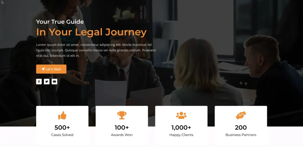 Legal service prebuilt layout