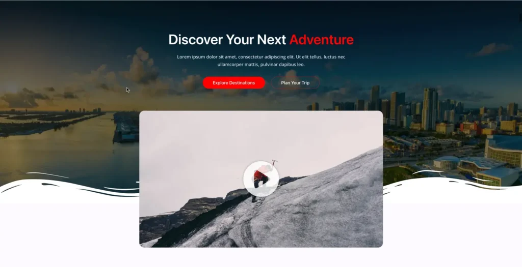 Travel video layout blocks.