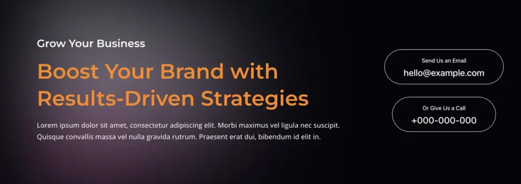Brand strategy CTA layout