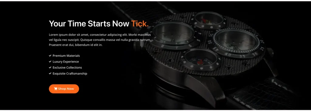 Luxury watch Elementor design