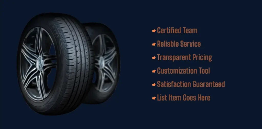 Auto service feature section