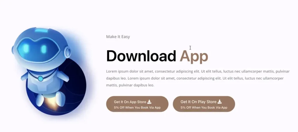 Modern app download section block