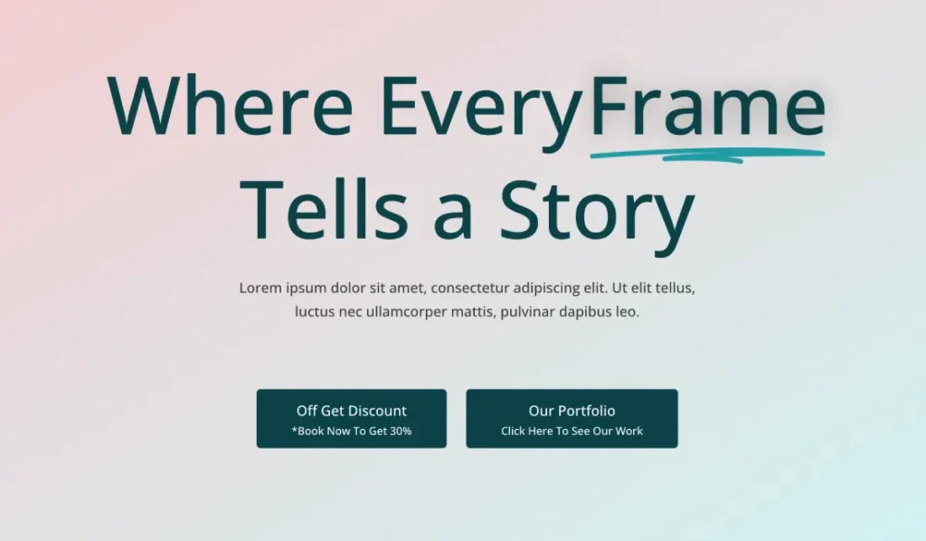 Creative storytelling banner design