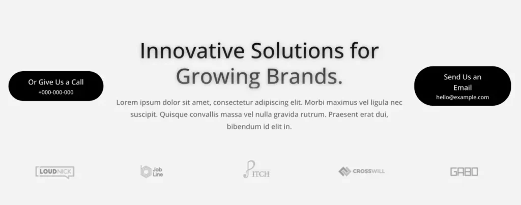 Brand solutions Elementor CTA template