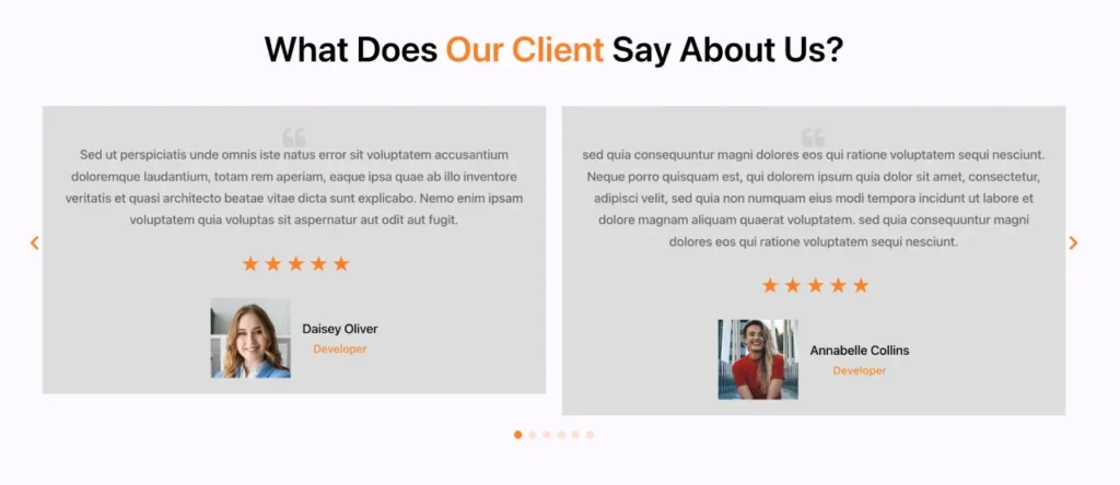 Testimonial slider section