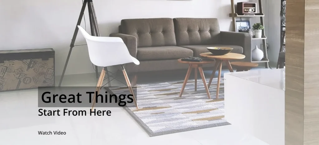 Modern furniture website section layout
