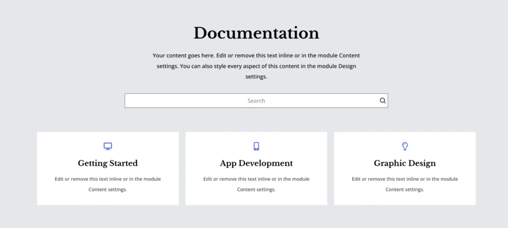 Elementor Ajax Search Section