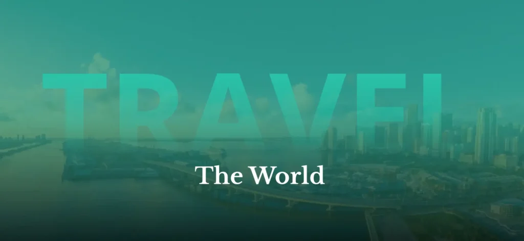 Travel website section block layout